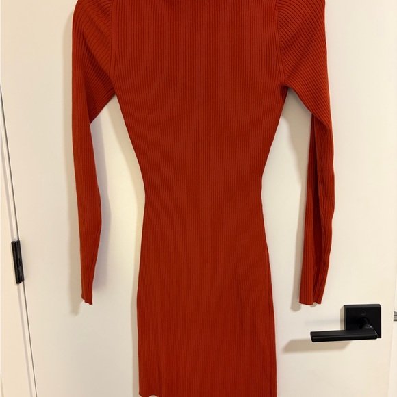 Wilfred Rust Ribbed Knit Mini Dress - Picture 6 of 6